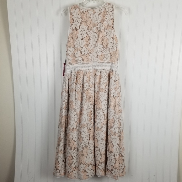 Vince Camuto Womens Lace Sleeveless Midi Dress Size 10 Cottagecore Romantic Boho - Picture 7 of 16